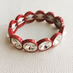 Roxanne Assoulin Hip Hop But Not Clear Crystal Bracelet | Red Gold